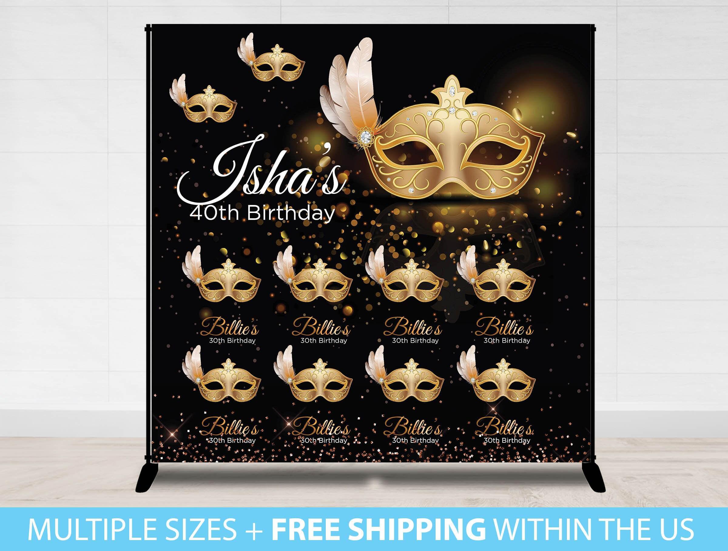 Masquerade Backdrop, Step and Repeat Backdrop, Mardi Gras Step and Repeat,  Masquerade Backdrop, Custom Birthday Backdrop, Birthday Backdrop - Etsy, image size:2400x1818