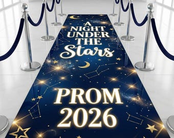 Night Under the Stars, Prom Night Runner, Floor Decal, Floor Decal Runner, Red Carpet Floor Sticker Custom Graduation Entrance Walkway Party
