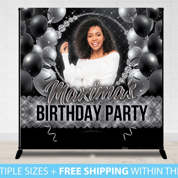 Silver and Black Backdrop Etsy