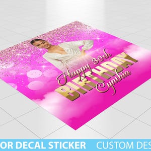 Custom Floor Decal sticker, Removable Sticker, Vinyl Floor Banner, Adhesive Floor Banner Sticker Decal Diamond, Birthday Dance floor decal