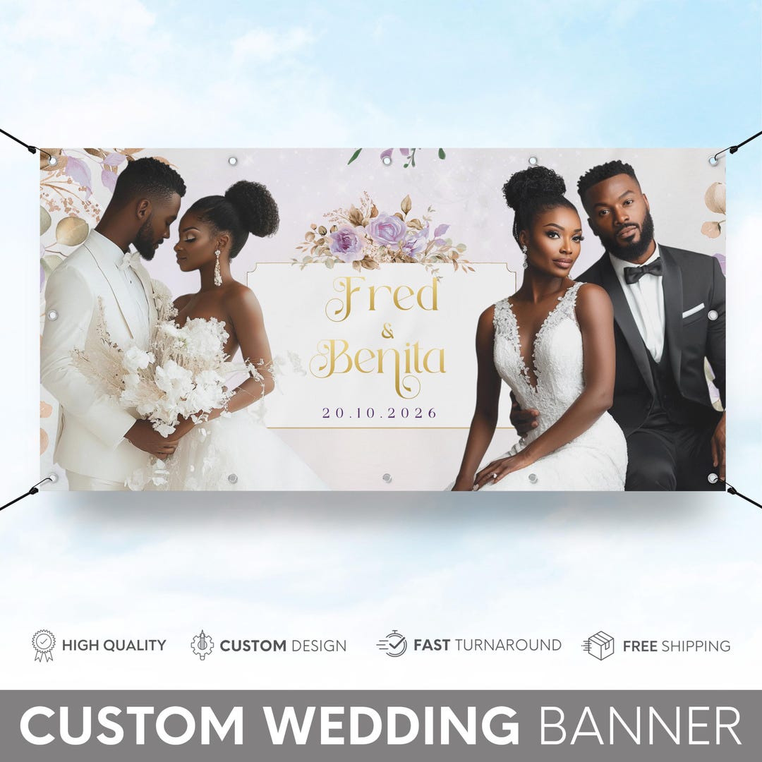 Custom Wedding Banner, Wedding Backdrop Decor, Welcome Sign