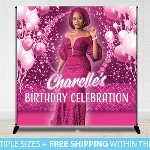 Custom Photo Birthday Backdrop, Party Sparkle Birthday Party Backdrop, Step Repeat Birthday Party, Prom Backdrop, Sweet 16 Backdrop Custom