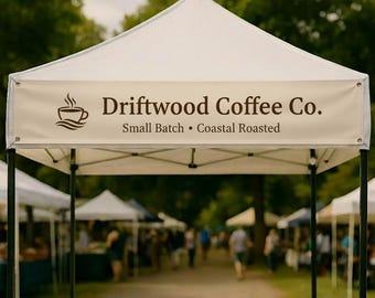 Custom Tent banner, Vinyl Business Banner for Trade Show, Outdoor High quality banner, Craft Show or Event, Farmers Market Event Signage