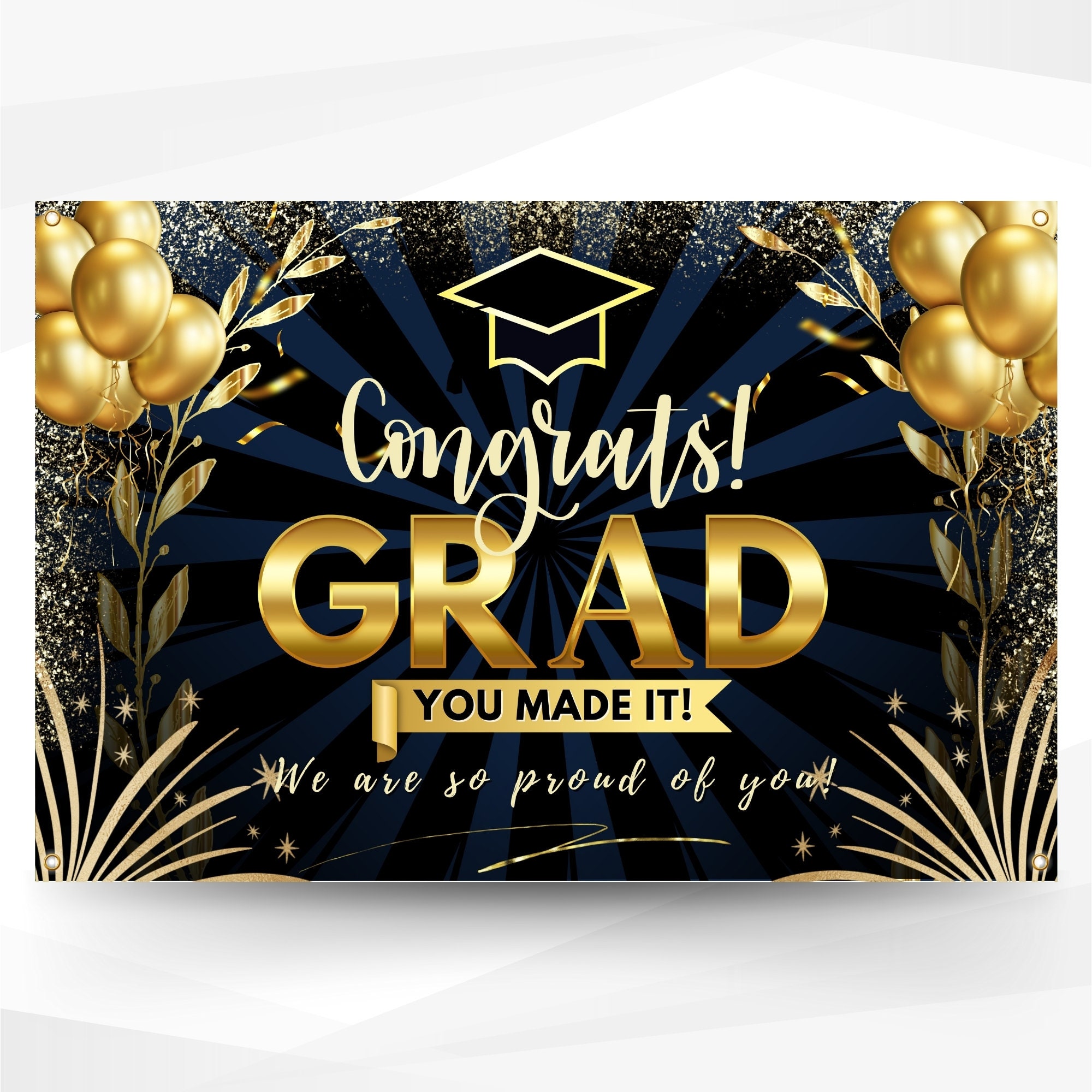 14 Pezzi Banner Di Laurea Glitter Oro, Con Scritta 'Congratulazioni', Gagliardetti Triangolari E Vortici Pendenti, Cartoncino E Pellicola, Per Decorazioni Festa Di Laurea, Matrimonio, Baby Shower - 2