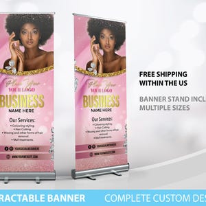 Retractable Banner, Custom Roll Up Banner Stand, Pop Up Banner Pop Up shop Banner, Custom Banner Sign Display Retractable Printing Rollup