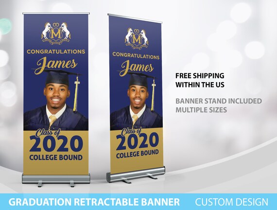Graduation Retractable Banner Class of 2020 Banner Graduation