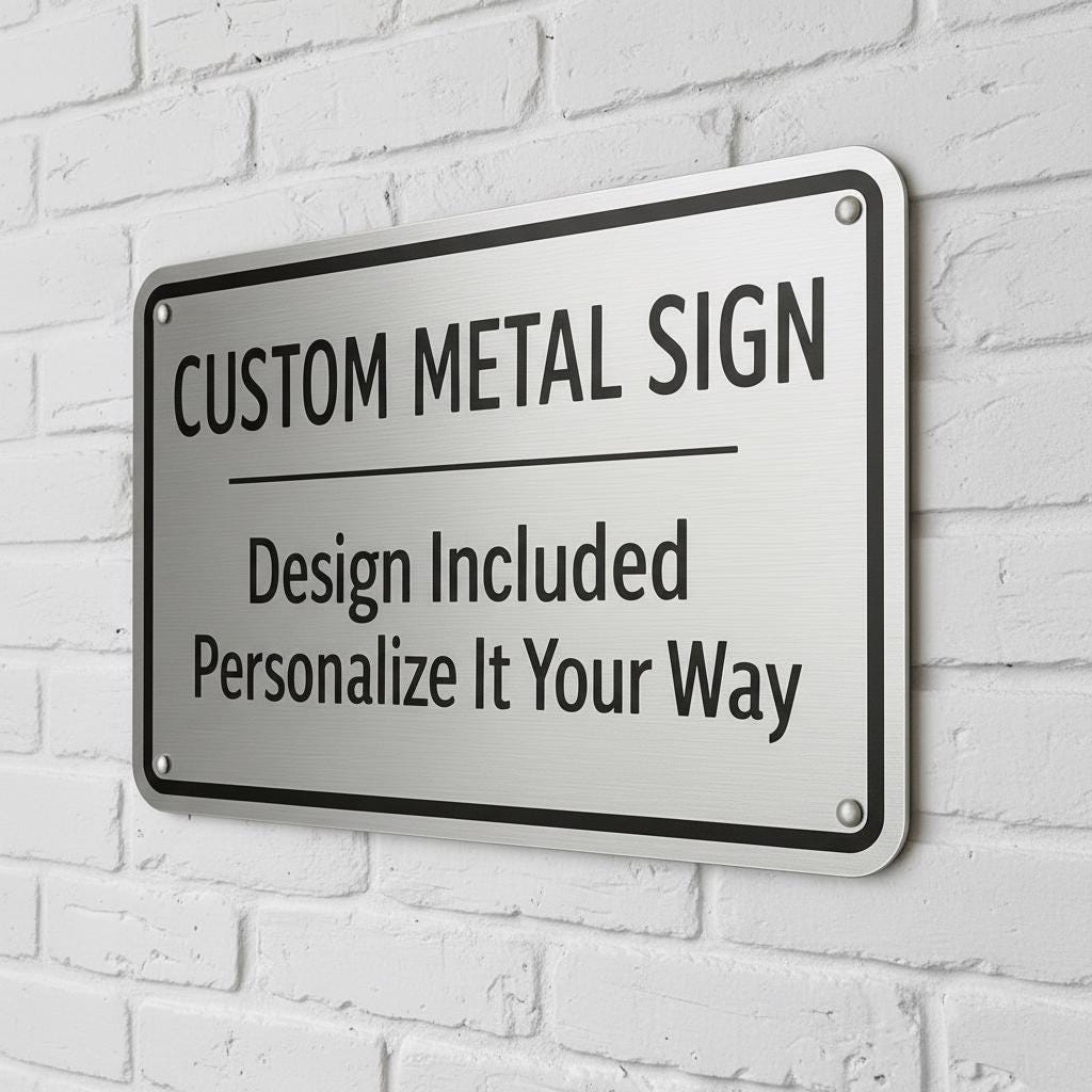Custom Made Sign Custom Sign, Aluminum Metal Sign, Outdoor Sign, Personalized, Custom ...