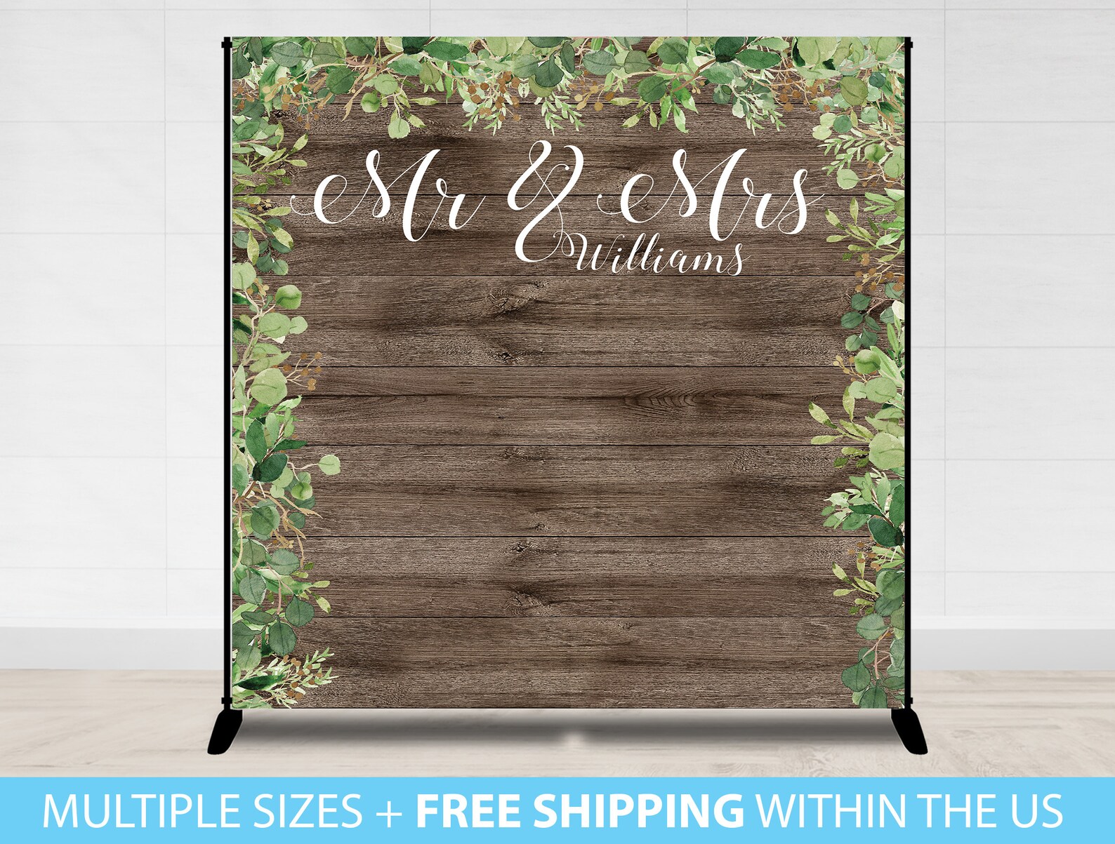 Step and Repeat Wedding Photo Backdrop Rustic Greenery Step - Etsy