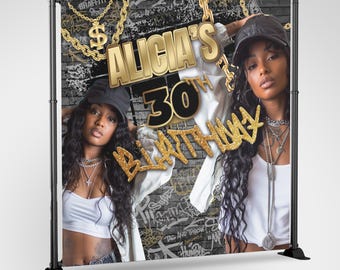 80's 90's Custom Backdrop, Graffiti Party Backdrop Banner, 90s Custom Retro Hip Hop Banner, Decor Graffiti Background 80s Birthday