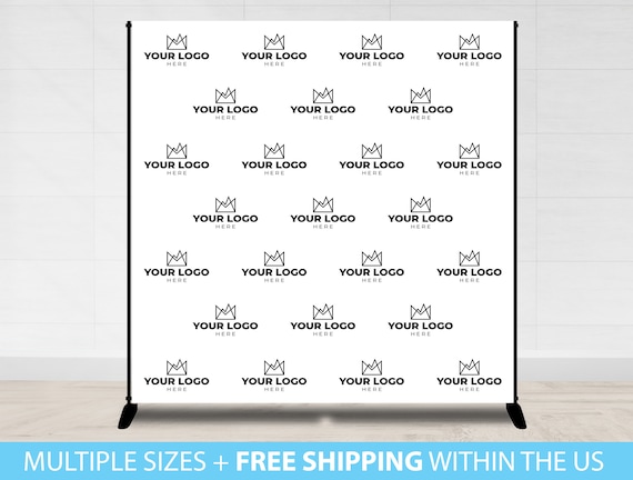 Custom Logo Backdrop Banner Step and Repeat Business Event