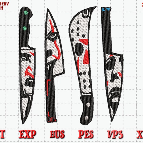 Knife Embroidery Etsy