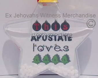 This Apostate Loves Xmas - Star Christmas decoration Bauble - Ex JW
