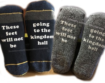 Not going to the Kingdom hall, funny ExJW, Ex Jehovahs Witness socks - Various designs
