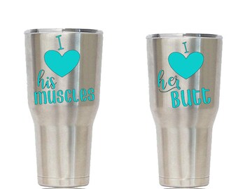 His and Hers Decal | Decal | Yeti | Vinyl | Laptop | Tumbler | Mug | Car | Sticker