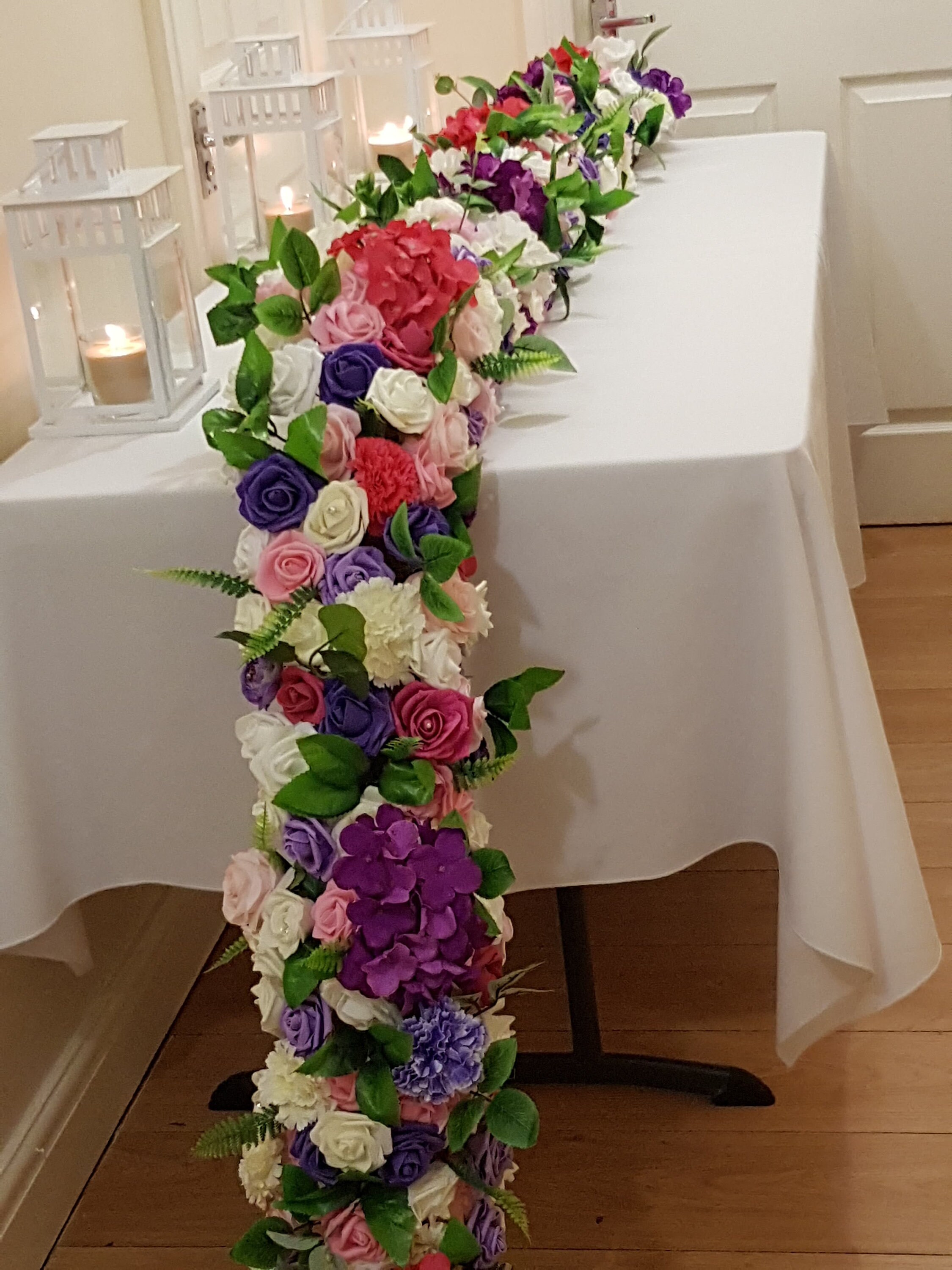 Table runner garland centerpiece garland drop swags Etsy