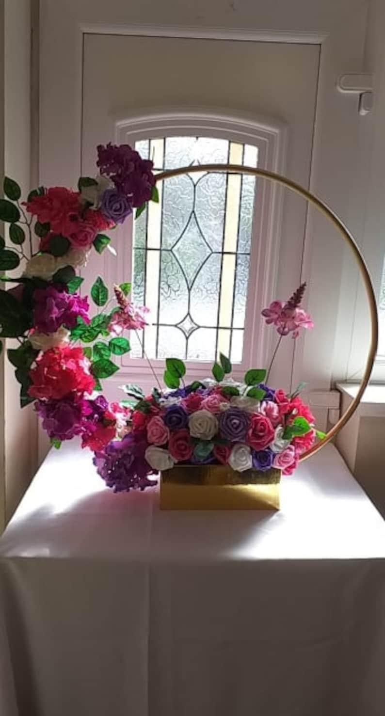 Hula Hoop Centerpiece Centerpiece Table Display Floral Etsy