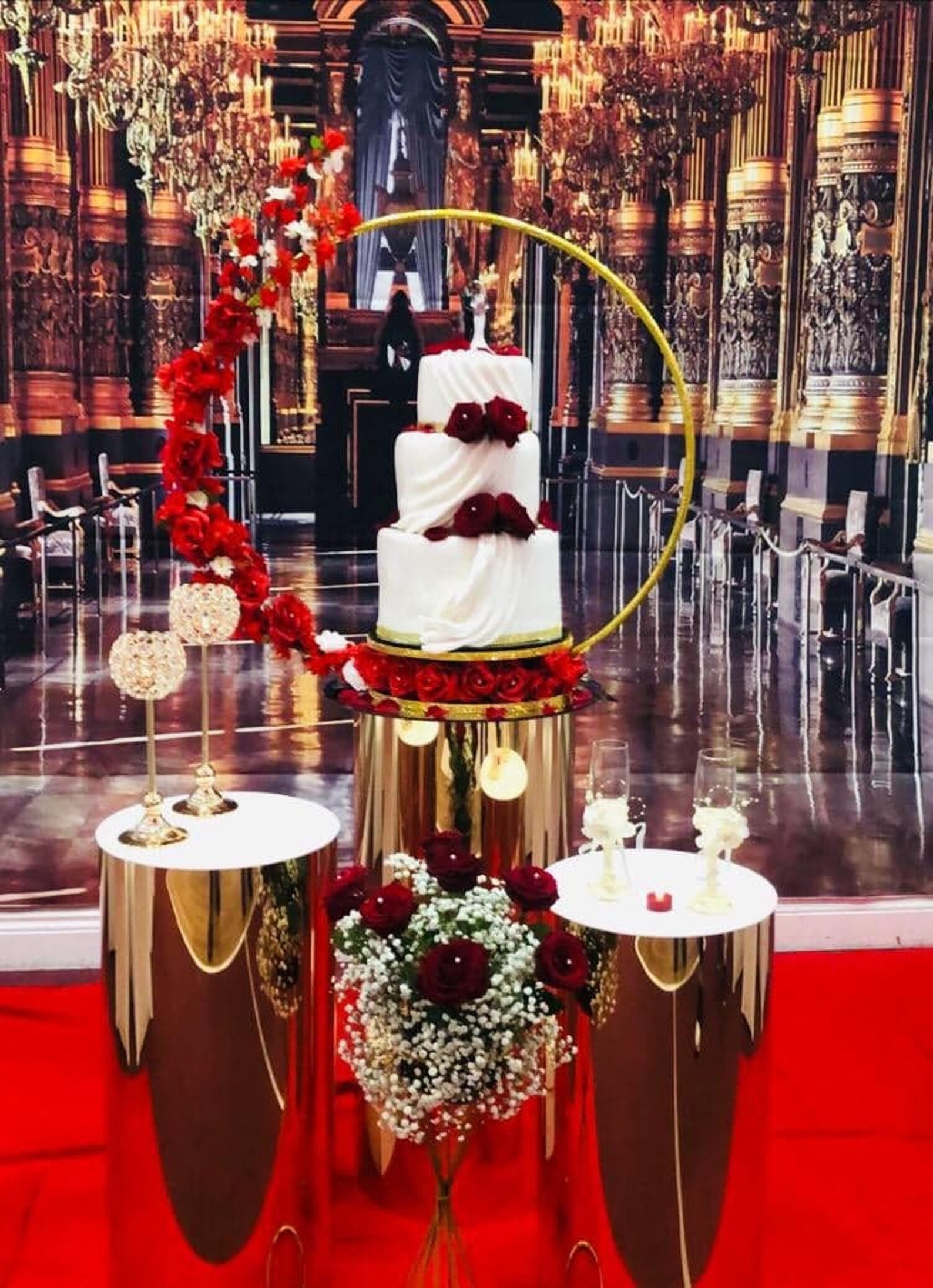 Handmade Hula Hoop 14 Double Cake Stand with a mirror Etsy