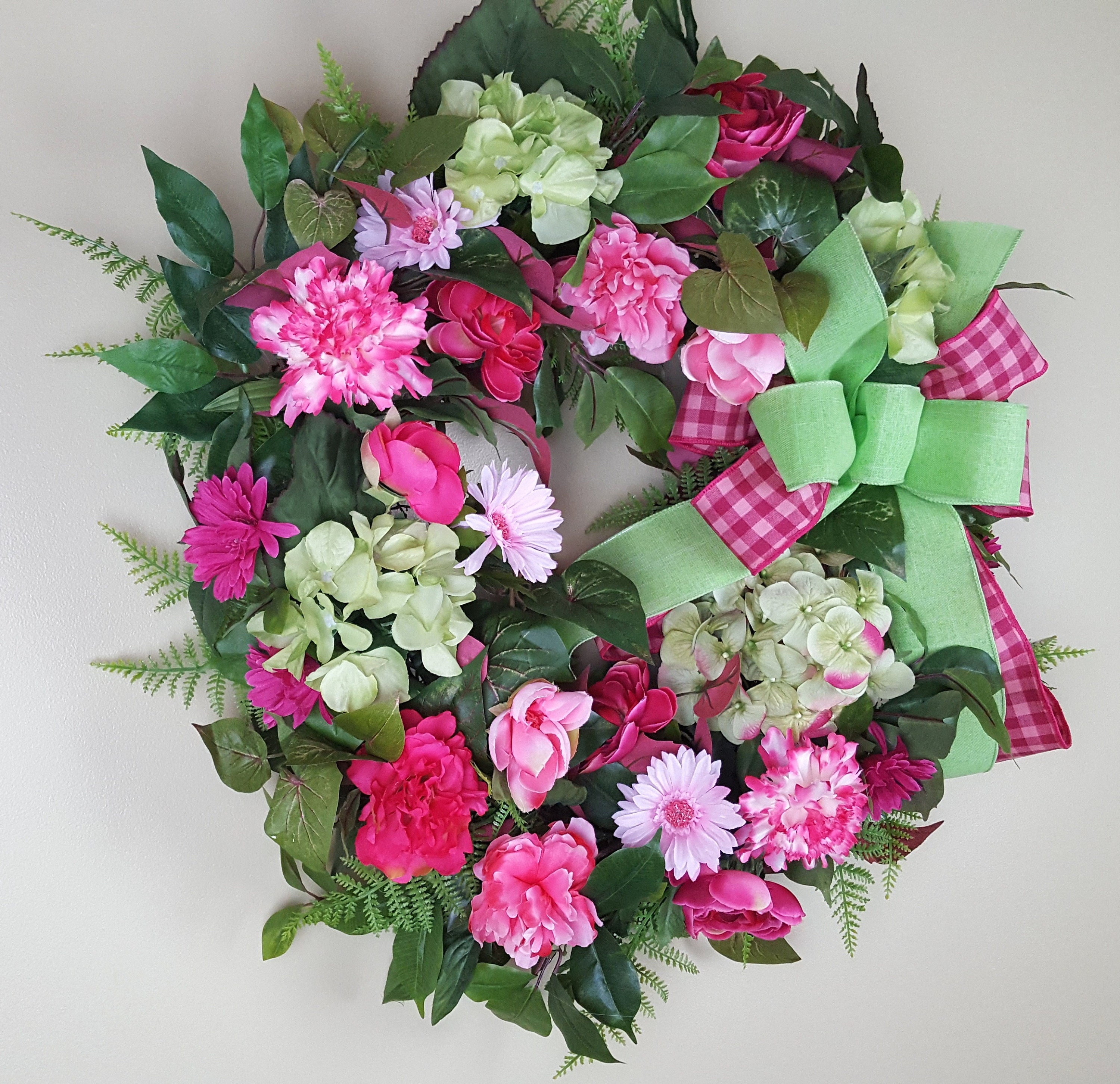 Spring Floral Wreath, Everyday Wreath, Mothers Day Gift, Summer Wreath ...