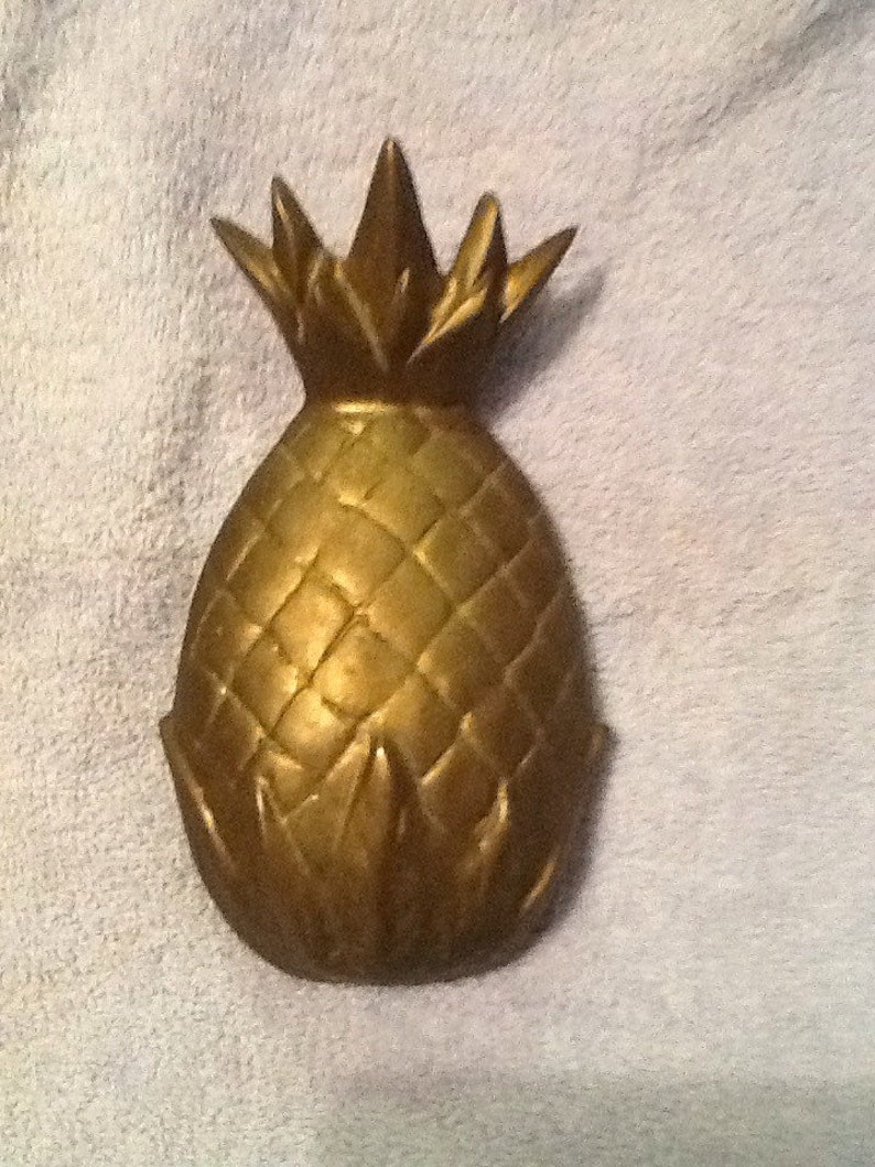 Extra Large 8 Inch Vintage Solid Brass Pineapple Door Knocker Etsy