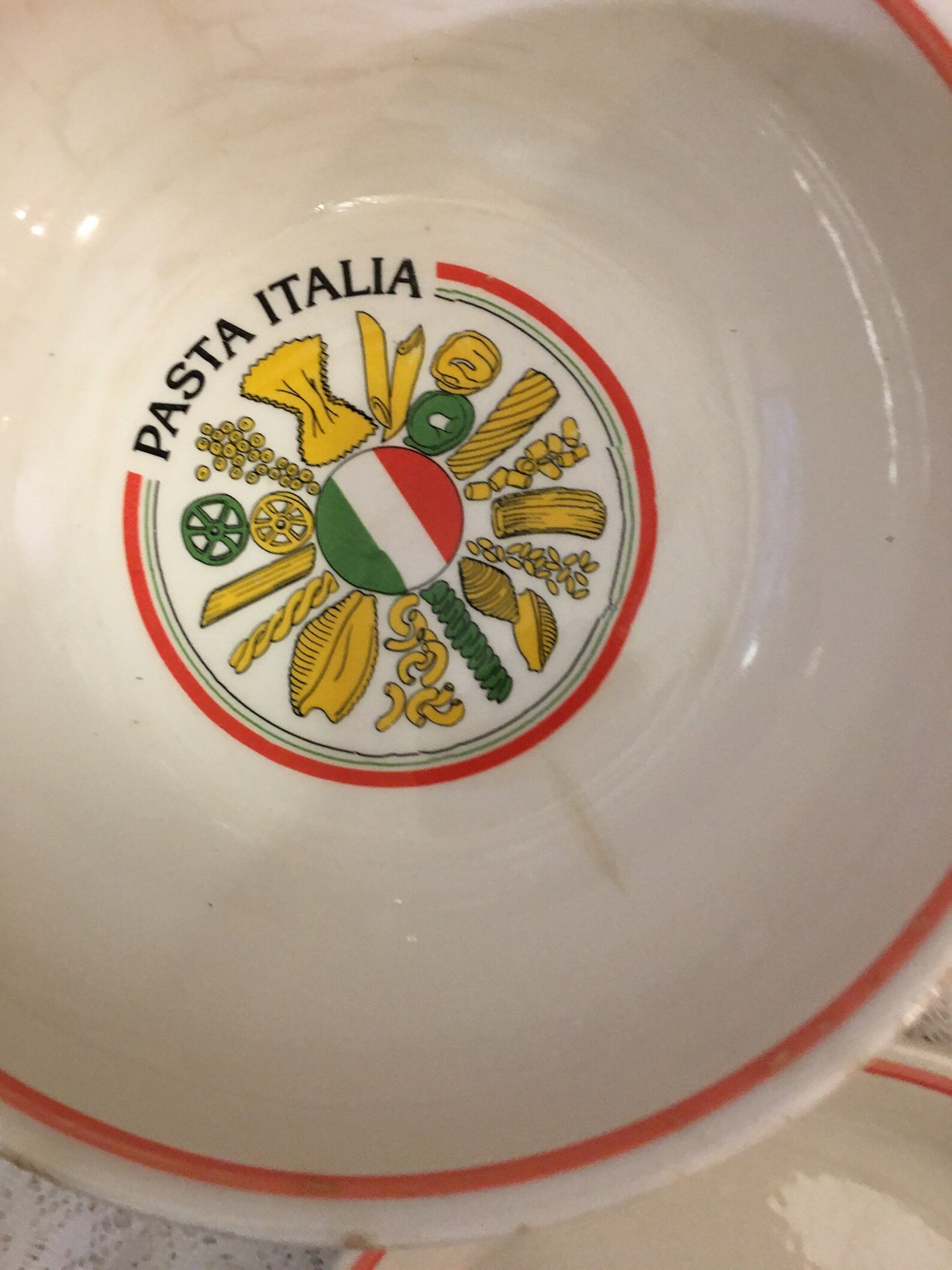 Vintage set of 5 Italy Pasta Bowls 4 small bowls With/ Large Etsy