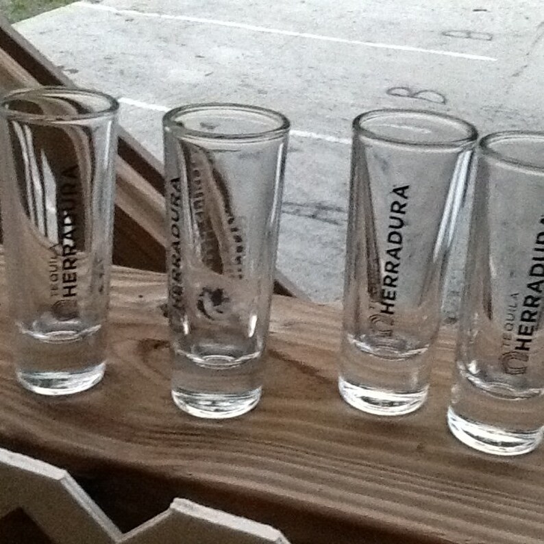 Set of 4 Tequila Shot Glasses Del Dueno Blue Agave 2 Oz Bar Glass Luminarc