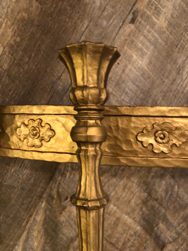 Large Vintage Syscro Home Interior Gold 9 Arm Wall Sconce