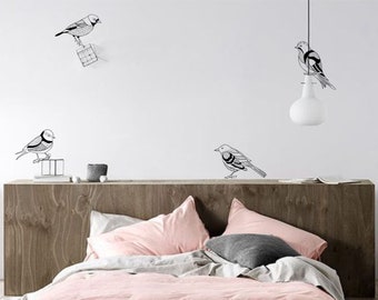 Beautiful wall Stickers birdies 4 pieces