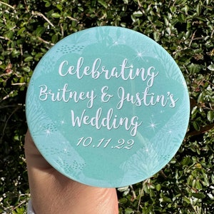 Under the Sea Little Mermaid Wedding Buttons, Princess Wedding Buttons, Custom Wedding Buttons, Little Mermaid Wedding Buttons