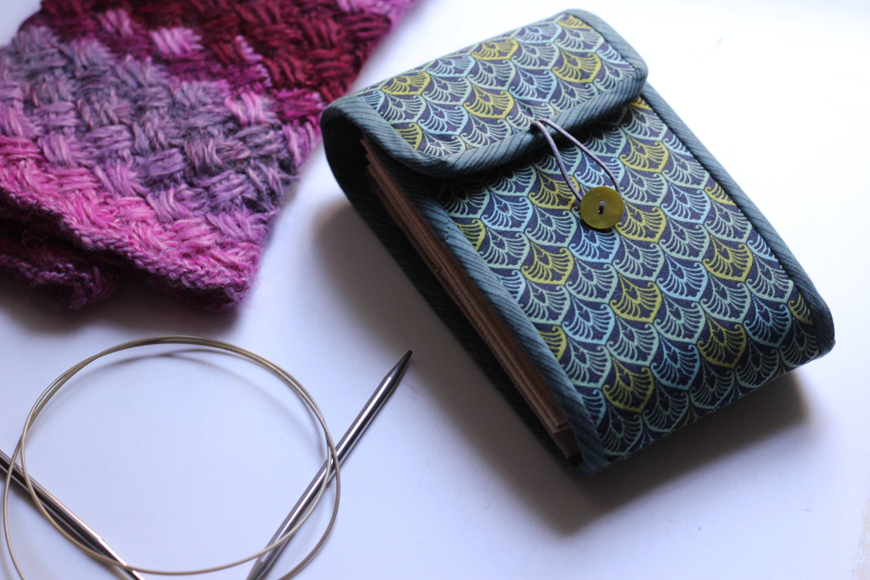Circular knitting needle case Circular needle case Knitting Etsy