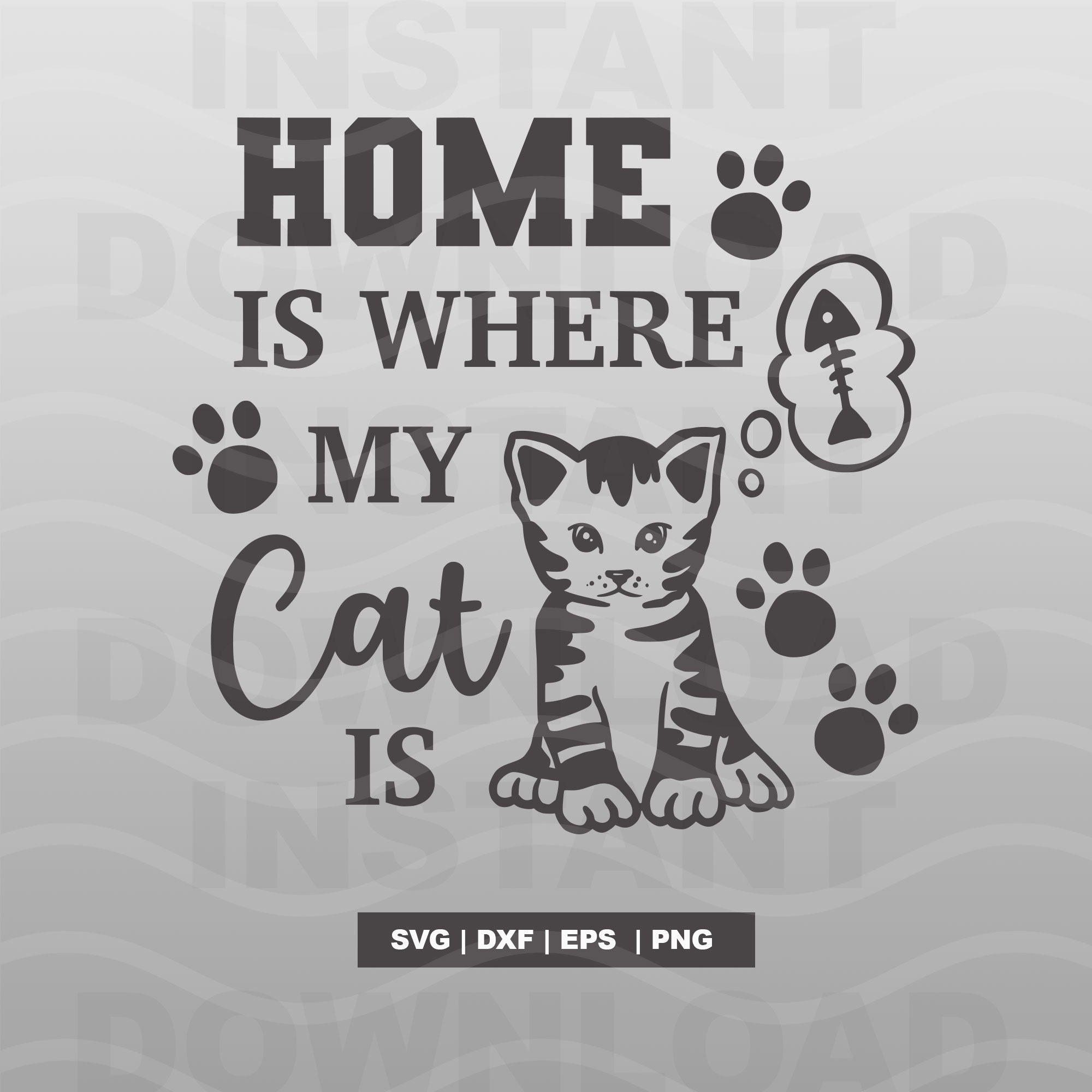 House Cat SVG DXF Crazy Cats Quote & Phrase Mom Home - Etsy