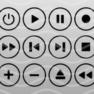 Remote control buttons 2 press play, rewind, fast forward, record, pause or  mute | Poster