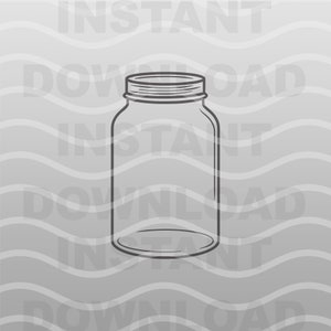 Jar SVG Cut File - Mason Jars Silhouette File - Glass Bottle Clipart - Png, Pdf, Eps,Jpeg - Cricut for Commercial Use