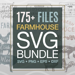 Farmhouse Bundle SVG Farm Sign File Our Upcycled Life Farmer Style Design Decor Clipart Quote Eps Dxf Png image 1