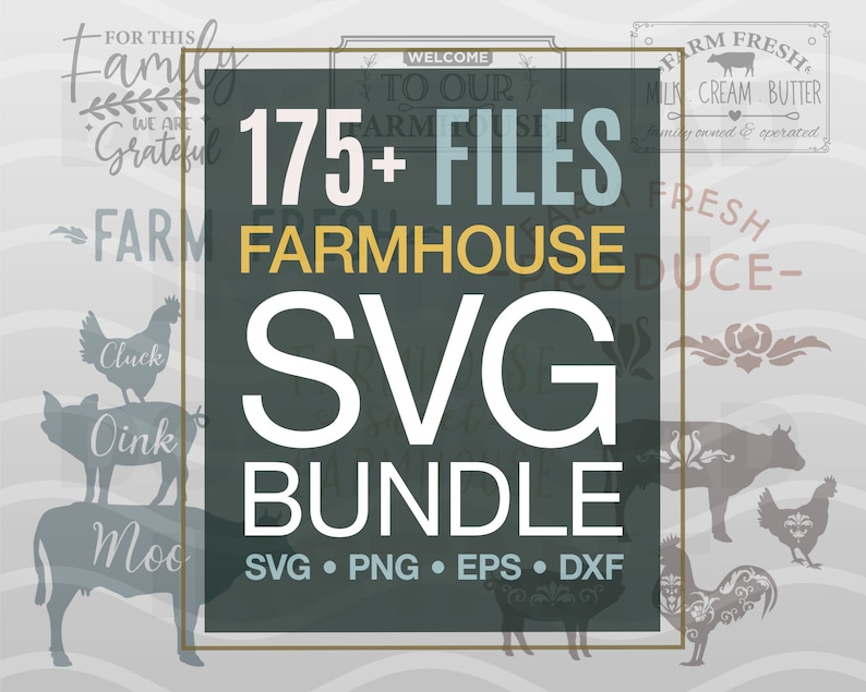 Farmhouse Bundle SVG Farm Sign File Our Upcycled Life Farmer Style Design Decor Clipart Quote Eps Dxf Png image 1