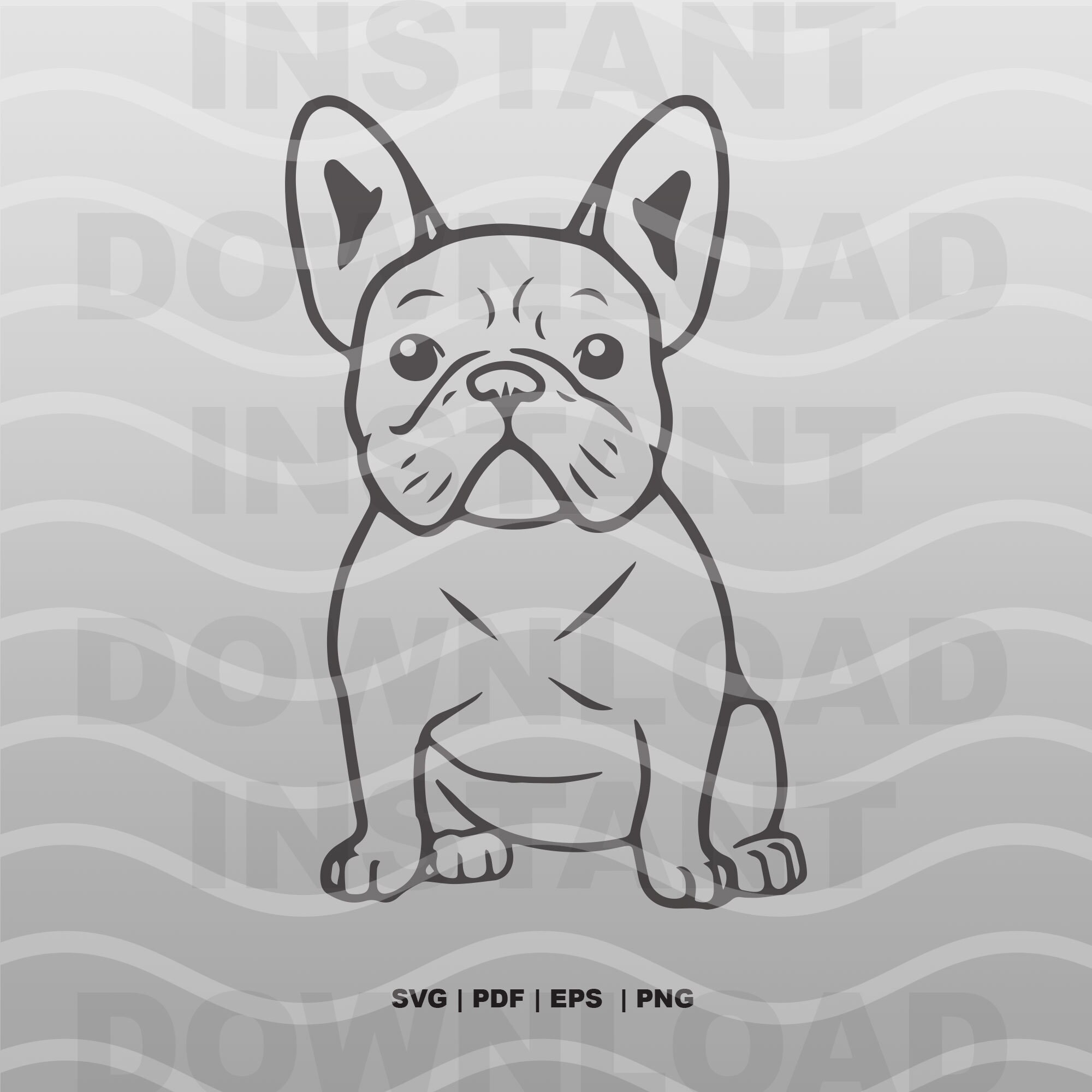 French Bulldog SVG Dog Frenchie Lover Cricut Cut File Etsy India