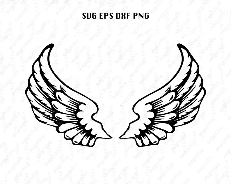 Wings Bundle SVG Feather Wings SVG File for Cricut Dxf Eps | Etsy