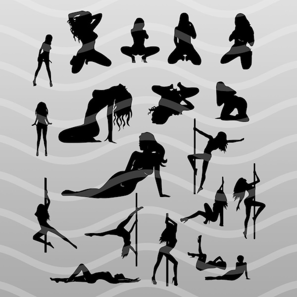 Sexy SVG Bundle Mature Women Silhouette Sexy Lingerie SVG Dxf Eps Png