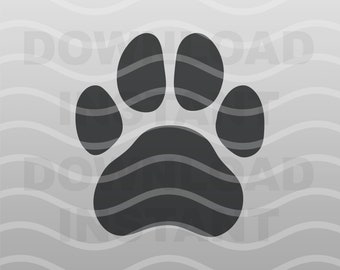 Bear Paw Print SVG Cricut File - Camp Forest Silhouette Clip Art - Camping & Outdoors Clipart -  Png, Pdf, Eps - Cut for Commercial Use