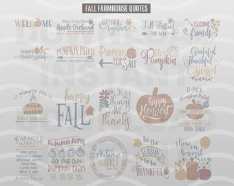 Herfst boerderij bundel SVG boerderij teken bestand onze Upcycled leven boer stijl ontwerp decor clipart offerte-Eps Dxf PNG