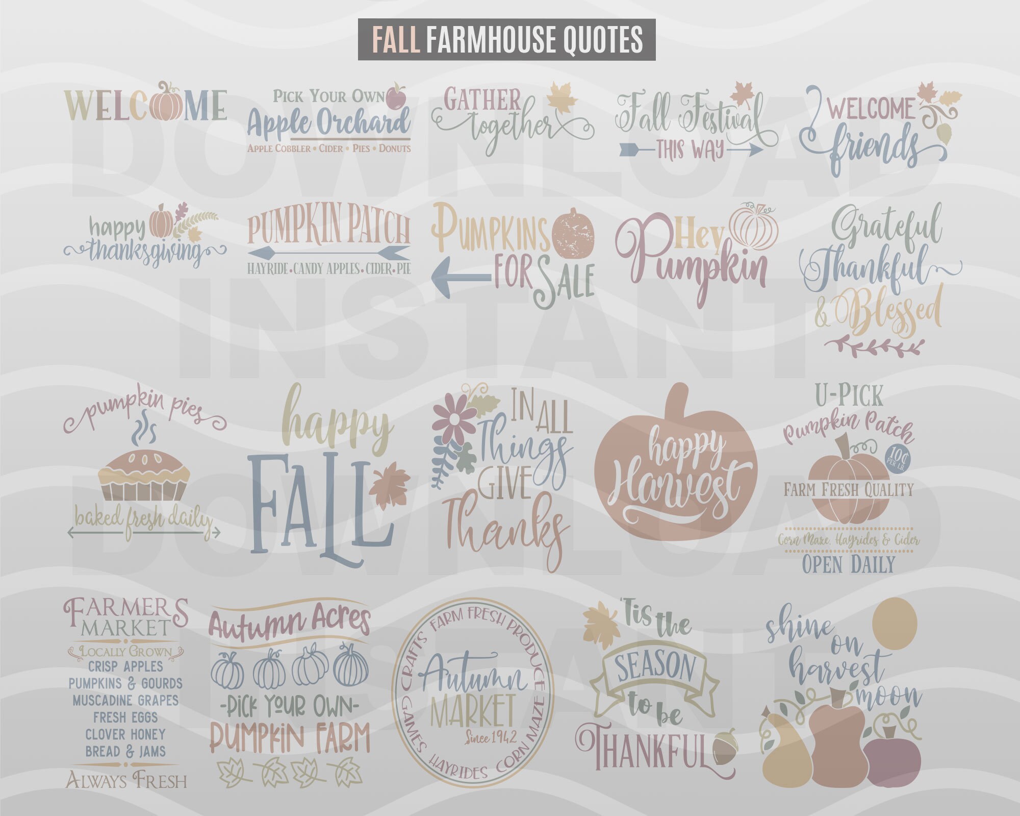 Fall Farmhouse Bundle SVG Farm Sign File Our Upcycled Life Farmer Style  Design Decor Clipart Quote - Eps Dxf Png - Etsy, image size:2000x1599