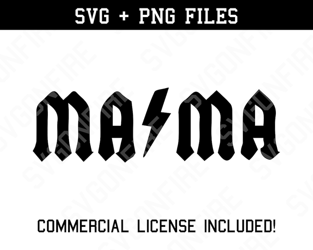 ACDC Mama SVG, Mama Rocker, Rock Madre Shirt PNG - Etsy