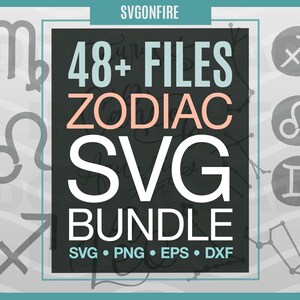 Horoscoop Clipart Zodiac SVG Bundel - Astrologie Tekens - Sterrenbeeld PNG Bestanden - Sterrenbeeld Ram Pdf Eps Dxf