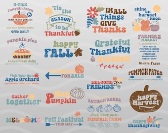 Retro Fall SVG Bundle Pumpkin Patch SVG PNG Funny Pumpkin Farm Svg Gift Funny Gift For Pumpkin Pie Svg Farmers Market Svg Funny Fall Svg