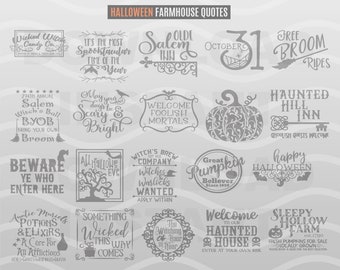 Halloween herfst boerderij bundel SVG boerderij teken bestand ons geüpcycled leven boer stijl ontwerp decor clipart citaat - eps dxf png