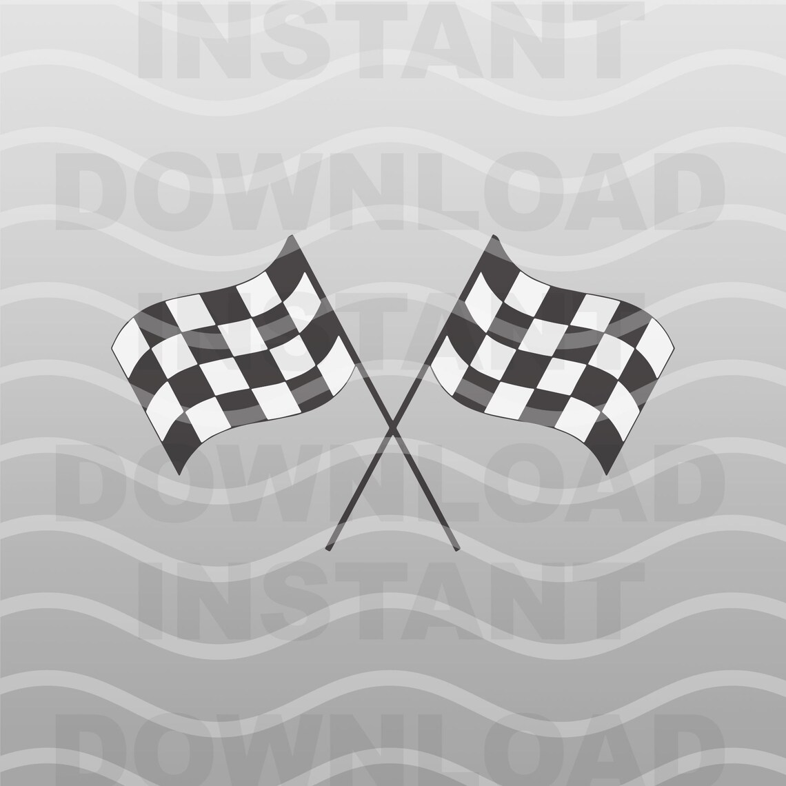 Checkered Flag SVG Cut File Car Racing Design Silhouette - Etsy