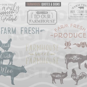 Onze Upcycled leven SVG boerderij bundel SVG boerderij teken bestand boer stijl ontwerp decor clipart offerte-Eps Dxf PNG
