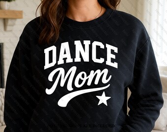Dance Mom SVG | Varsity Lettering | Cheerleader, Coach, Dance Teacher Cut File | Cricut, Silhouette, Sublimation | Instant Download