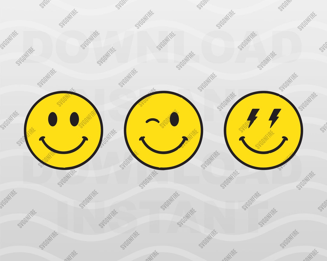 Buy Smiley SVG Bundle Happy Face Smile Emoji Cricut Cut File Online in ...