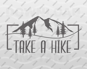 Wandelen in SVG | Maak een wandeling | Avontuur | Campings - Bungalowdorpen | Camp Cricut Cut File | Eps Dxf Png | Instant digitale download