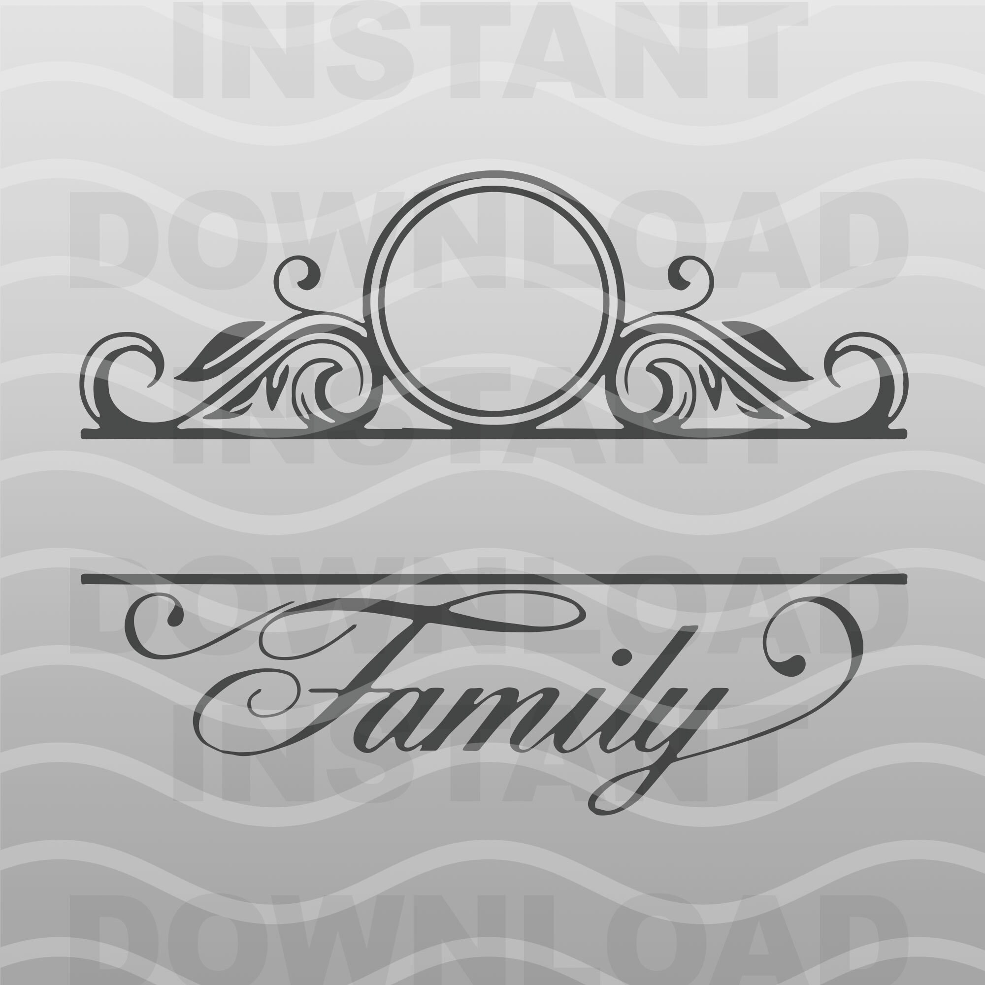 Mailbox Decal SVG File Monogram Frame Vector Clipart - Etsy